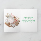 肝白のイギリス原産スプリンガー・スパニエル ホリデーカード (内部)