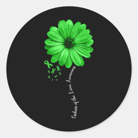 肝硬変認識度戦士リかわいらしー ラウンドシール (正面)