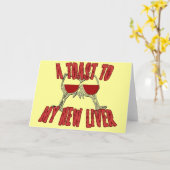 肝移植は良い贈り物を得る カード (黄色い花)