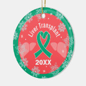 肝移植レシピエント休日カスタムセラミック セラミックオーナメント (左)