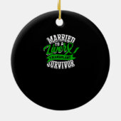 肝移植結婚した生存者へ – 臓器 セラミックオーナメント (裏面)