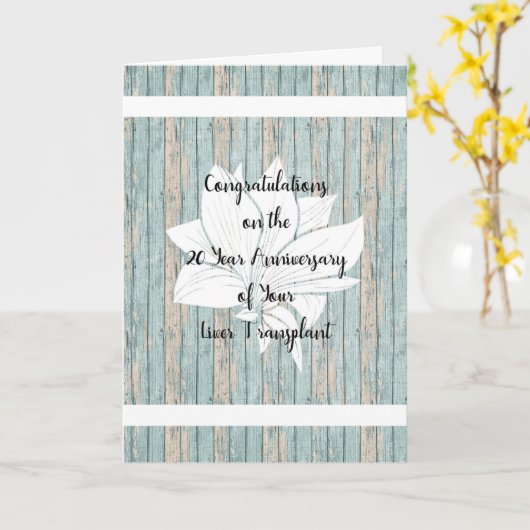 肝移植20周年 カード (黄色い花)