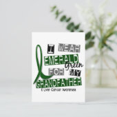 肝臓がんI衣服エメラルド ポストカード (スタンド正面)