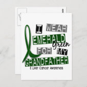 肝臓がんI衣服エメラルド ポストカード (正面/裏面)