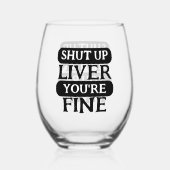 肝臓を閉じなさい素晴らし ステムなしワイングラス (正面)