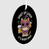 肝臓を閉じる、それはマルディグラのお祝い オーナメント (正面)