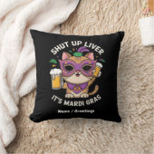 肝臓を閉じる、それはマルディグラのお祝い クッション (ブランケット)