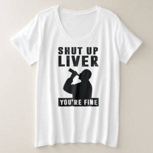 肝臓を閉じる プラスサイズTシャツ