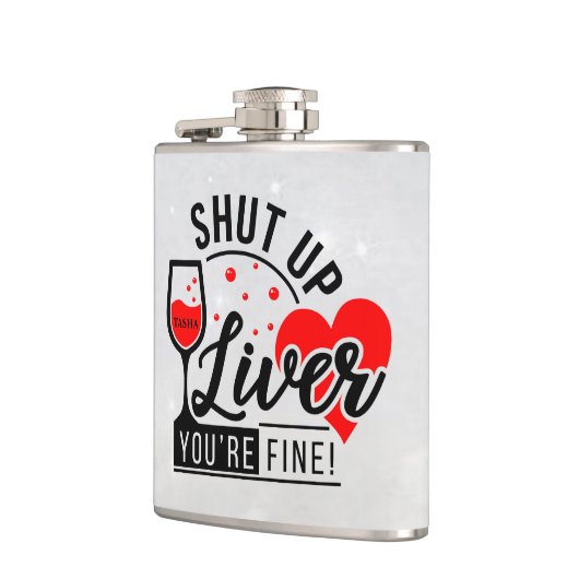 肝臓引用文 パーソナライズされた フラスク (左)