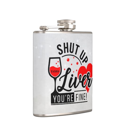 肝臓引用文 パーソナライズされた フラスク (右)