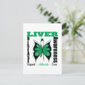 肝臓病認知の蝶 ポストカード (スタンド正面)