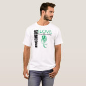 肝臓癌は誰かI愛翼を得ました Tシャツ (正面フル)