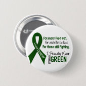 肝臓癌私は得意気にエメラルドグリーン1を身に着けています 缶バッジ (正面&裏面)
