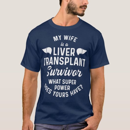 肝臓移植生存者妻臓器戦士 Tシャツ (正面)