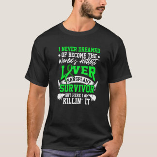 肝臓移植生存者最も暑い臓器戦士 Tシャツ