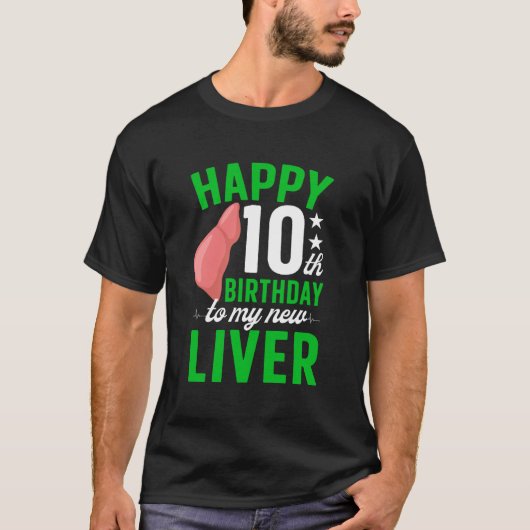 肝臓移植10周年記念 肝臓 Tシャツ (正面)
