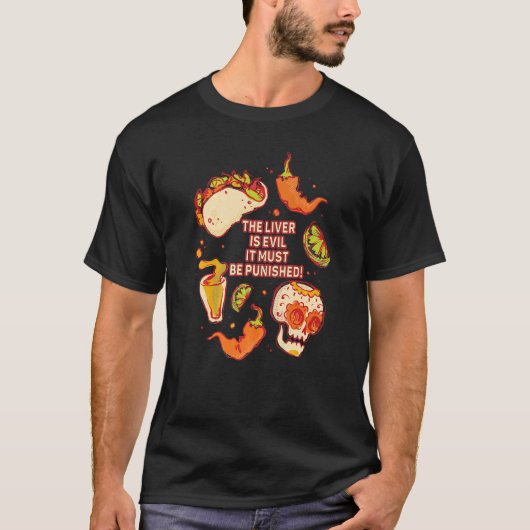 肝臓罰すべからず Tシャツ (正面)
