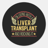 肝誇りを持った移植サバイバー臓器手術 ラウンドシール (正面)
