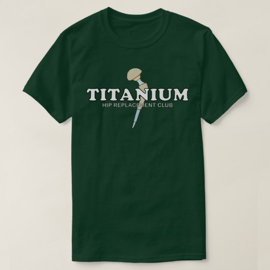 股関節手術 チタン 股関節置換術 クラブ Tシャツ (デザイン正面)