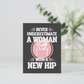 股関節置換術後の妻・母への回復お見舞い ポストカード (スタンド正面)