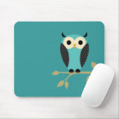 肢の青いフクロウ マウスパッド (マウス)