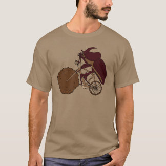肥料の車輪が付いているスカラベの乗馬のバイク Tシャツ