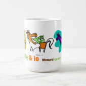 肥料は小型馬のマグ漫画の起こります コーヒーマグカップ (中央)