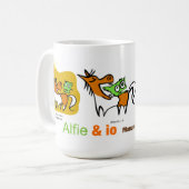 肥料は小型馬のマグ漫画の起こります コーヒーマグカップ (正面左)