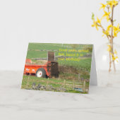 肥料散布誕生日 カード (黄色い花)