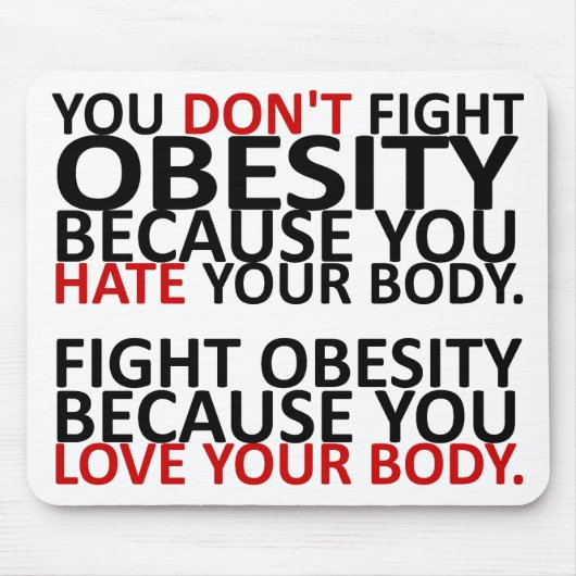 肥満と闘う マウスパッド (正面)
