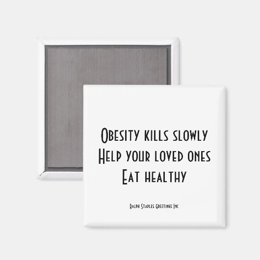 肥満 マグネット (正面/裏面)