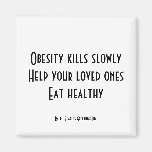 肥満 マグネット (正面)