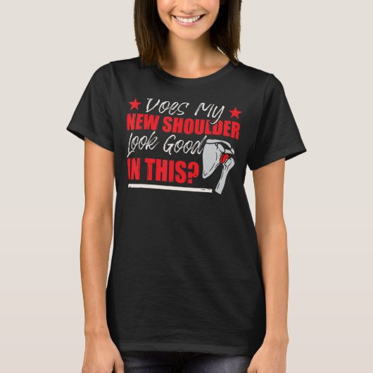 肩おもしろい手術ユーモア Tシャツ (正面)
