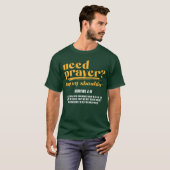 肩に祈りのあるキリスト教徒の男性女性向けB Tシャツ (正面フル)