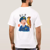 肩に鷹（カタニタカ） Tシャツ (裏面)