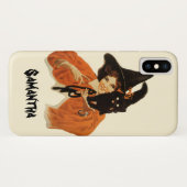 肩に黒猫を乗せた美しいヴィンテージの魔女 Case-Mate iPhoneケース (裏面(横))