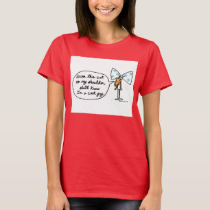肩のちょうネクタイ猫 Tシャツ