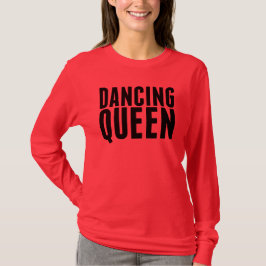 肩のティーを離れて踊るショッキングピンク Tシャツ