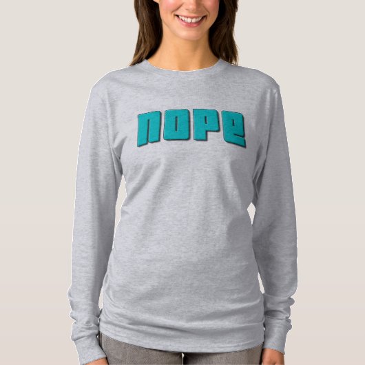 肩のワイシャツを離れたNope Tシャツ (正面)