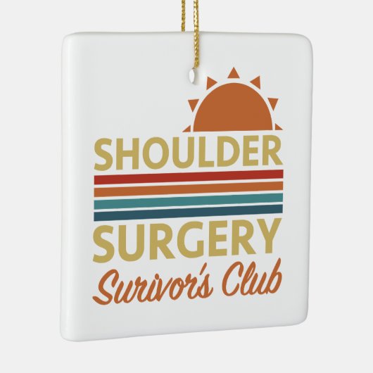 肩の手術の回復ユーモア セラミックオーナメント (右)