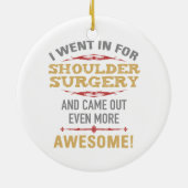 肩の手術の回復ユーモア セラミックオーナメント (裏面)