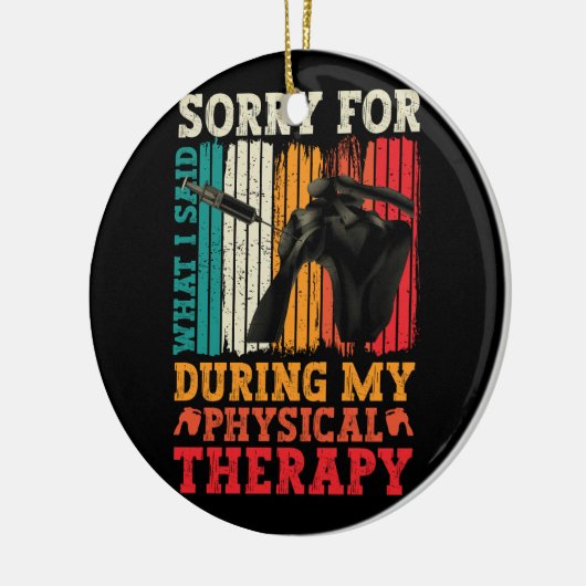 肩の手術は私が身体中に言ったことを残念に思う セラミックオーナメント (左)