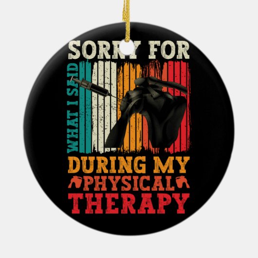 肩の手術は私が身体中に言ったことを残念に思う セラミックオーナメント (裏面)