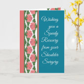 肩の手術カード、睡蓮から元気になる カード (黄色い花)