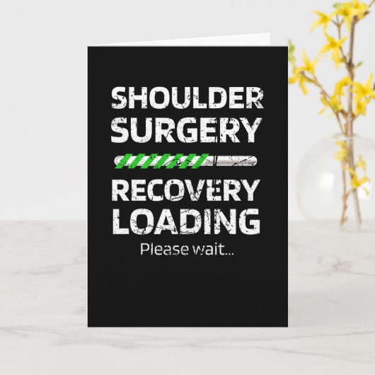 肩の手術回復 |肩の置き換え カード (黄色い花)