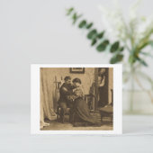 肩の腕アンティークグレースケールヴィンテージの立体表示 ポストカード (スタンド正面)