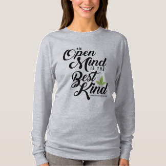 肩のCannatopiaの先入観のない考慮のワイシャツを離れた女性 Tシャツ