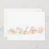 肩をすくめるしぐさのお祝いのダンス 案内ポストカード (正面/裏面)