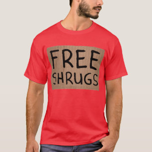 肩をすくめるしぐさのボール紙の印を解放して下さい Tシャツ