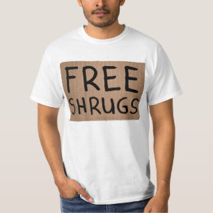 肩をすくめるしぐさのボール紙の印を解放して下さい Tシャツ